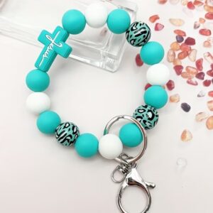 Rosary - keychain (teal) (no tassel)