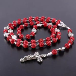 Rosary - bejeweled red