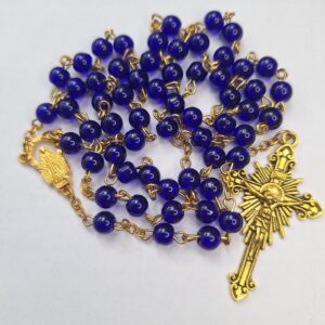 Golden blue rosary