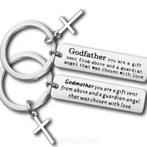 Godparents keychain pair