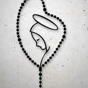 Rosary sticker - black
