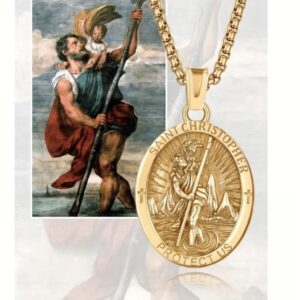 St. Christopher necklace and pendant