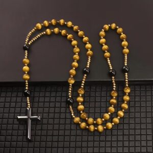 Golden tiger-eye rosary