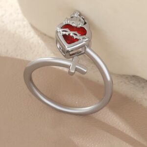 Sacred Heart Ring - silver