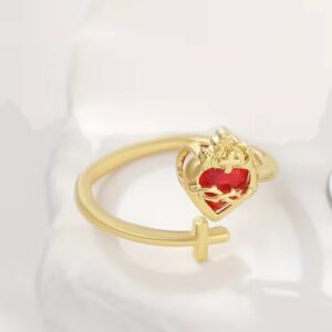 Sacred Heart Ring - golden